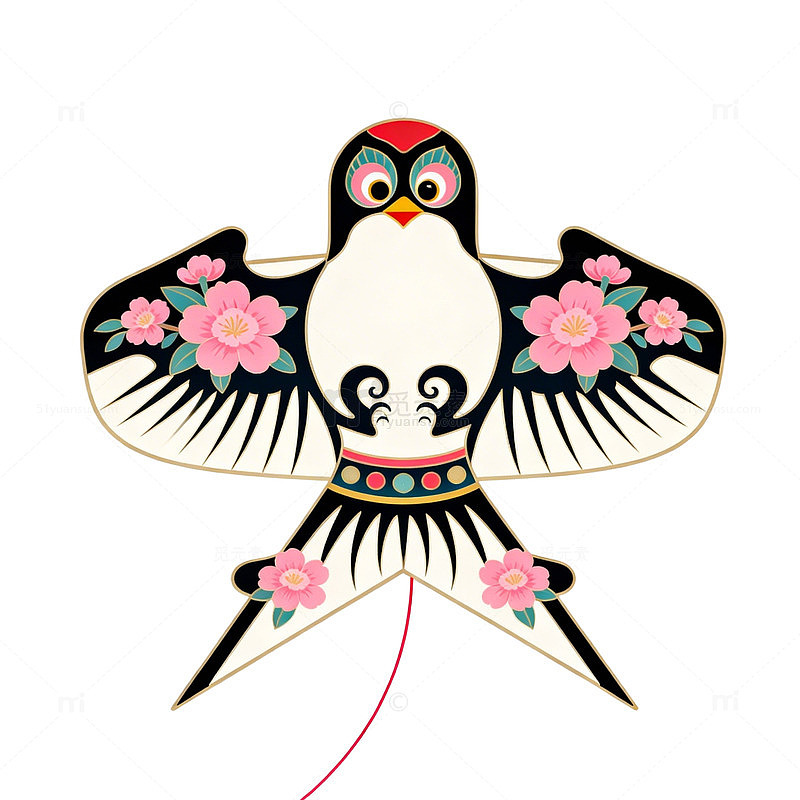 中国风鸟形风筝图案设计