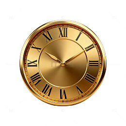 金色罗马数字挂钟