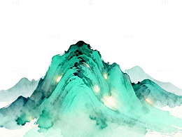 水墨山水画山峦起伏图