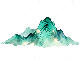 水墨山水画山峰艺术画作