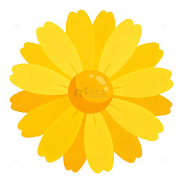 卡通向日葵花朵插画素材