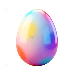 彩虹色渐变彩蛋设计素材