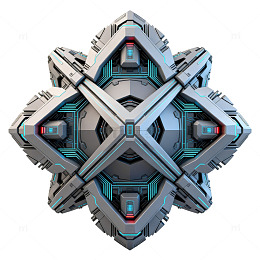 未来科技立体几何图形设计