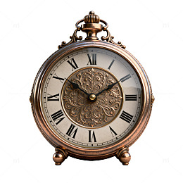 古典怀表铜金色装饰时钟