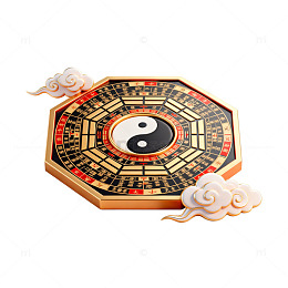 八卦罗盘中国风装饰摆件