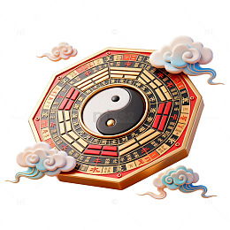 古风八卦图艺术插画