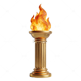 金色火炬矢量图设计元素
