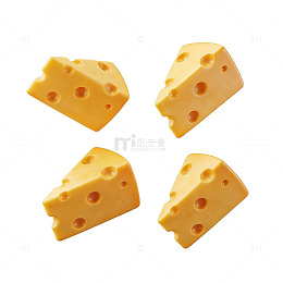 奶酪美食插画透明背景