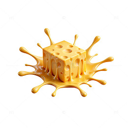 动感奶酪溅射效果插图