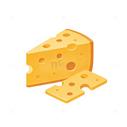 卡通奶酪美食插画素材