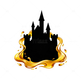 黑金城堡火焰效果图案