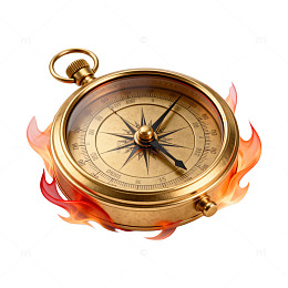 火焰指南针艺术图