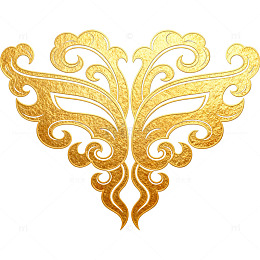 金色华丽花纹装饰图案