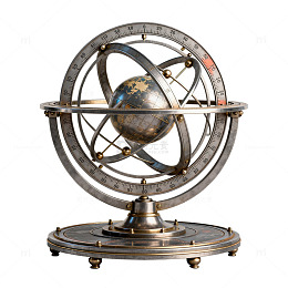 古铜色天体仪模型