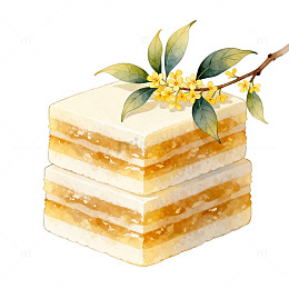 水彩风格糕点插画设计素材