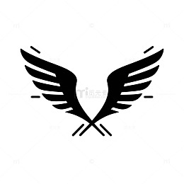 简约翅膀标志设计元素