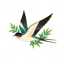 燕子插画设计素材