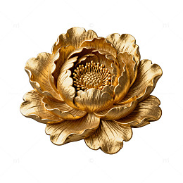 金属质感牡丹装饰艺术