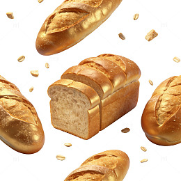 金黄色面包美食插图