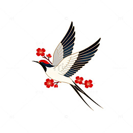 中式花鸟图案设计素材