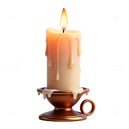 3D蜡烛光影效果设计素材