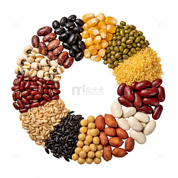 五谷杂粮圆形摆盘