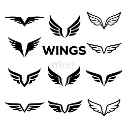 翅膀图案设计素材
