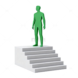 绿色人物楼梯图