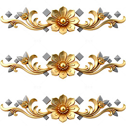 金色花纹装饰图案