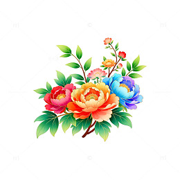 传统刺绣花卉图案