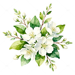 水彩花卉插画装饰设计素材