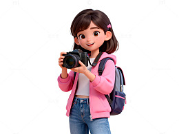 卡通女孩形象设计素材