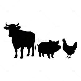 动物剪影黑白图案