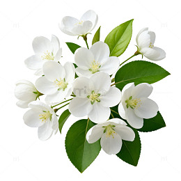 清新白花香花矢量图