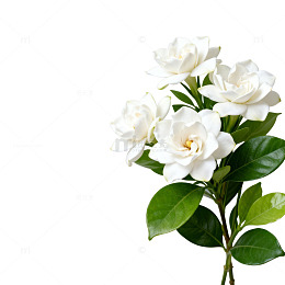 清新白花绿叶植物