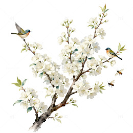 水墨花鸟装饰画