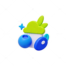 卡通风格云朵星球创意图标设计素材
