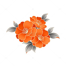 传统中国风花卉插画设计素材