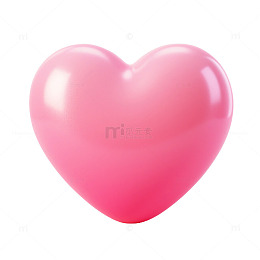 粉红心形卡通装饰图案