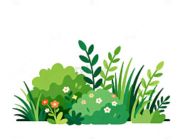 卡通风绿植花卉插画