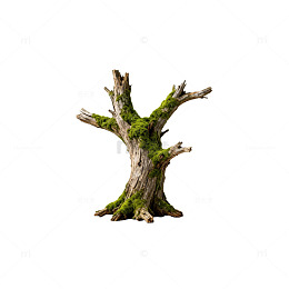枯木苔藓自然风艺术装饰素材