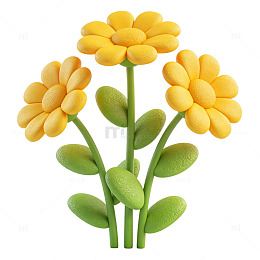 彩泥花朵装饰工艺品