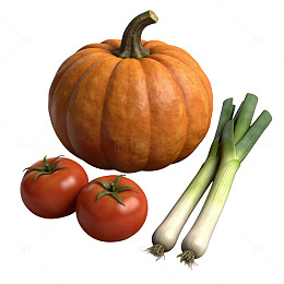 新鲜蔬菜组合插画