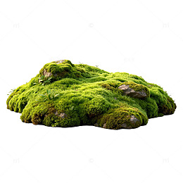 绿色苔藓石头景观装饰