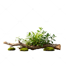 自然风绿色植物盆景