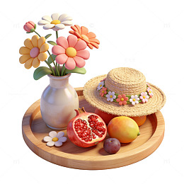 田园风水果花瓶摆件装饰