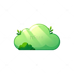 卡通云彩环保标志设计