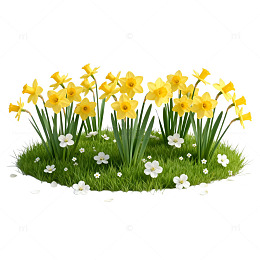 清新春天花园景观装饰