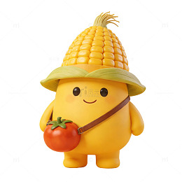 卡通玉米形象手办设计