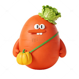 卡通蔬菜玩偶设计素材